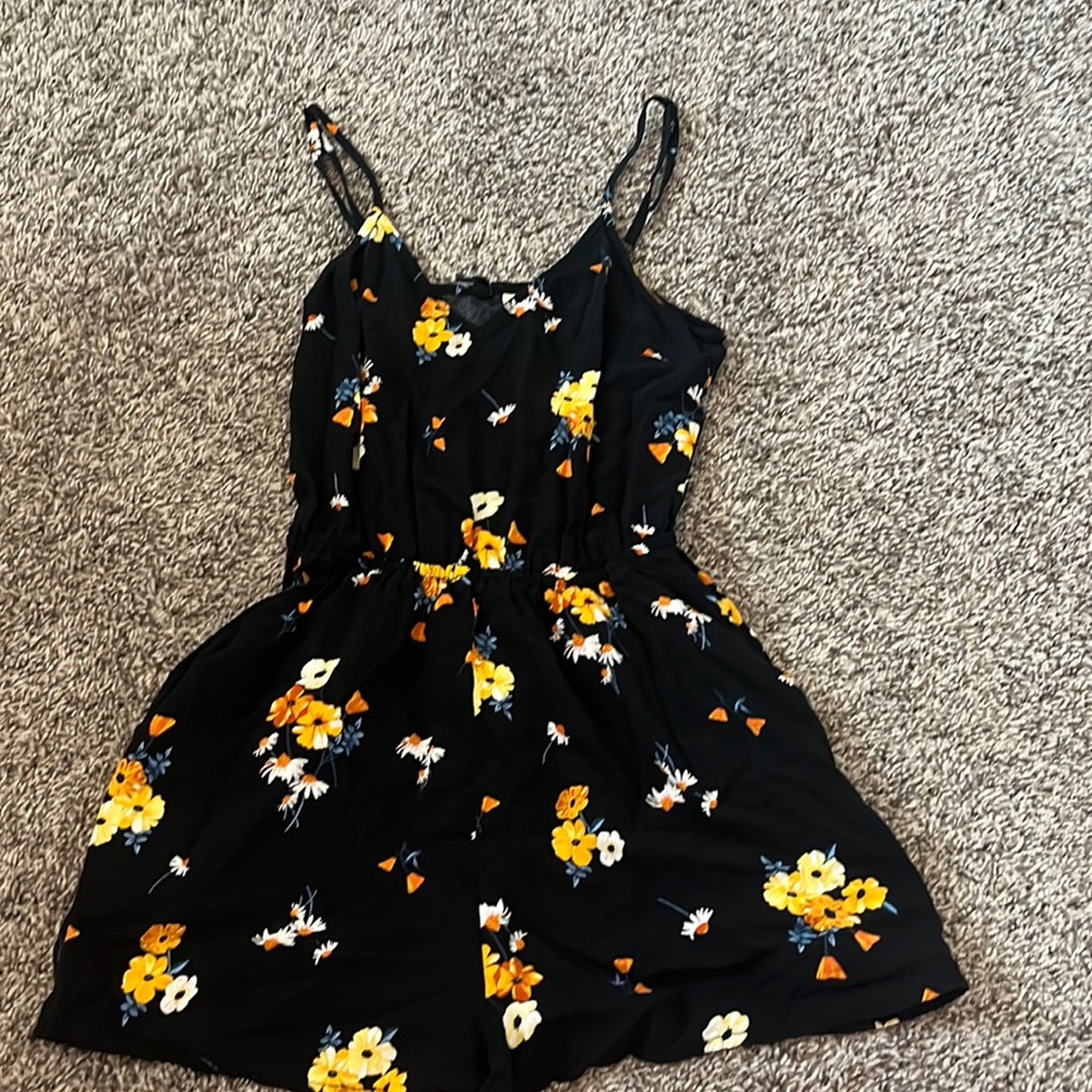 Divided floral romper